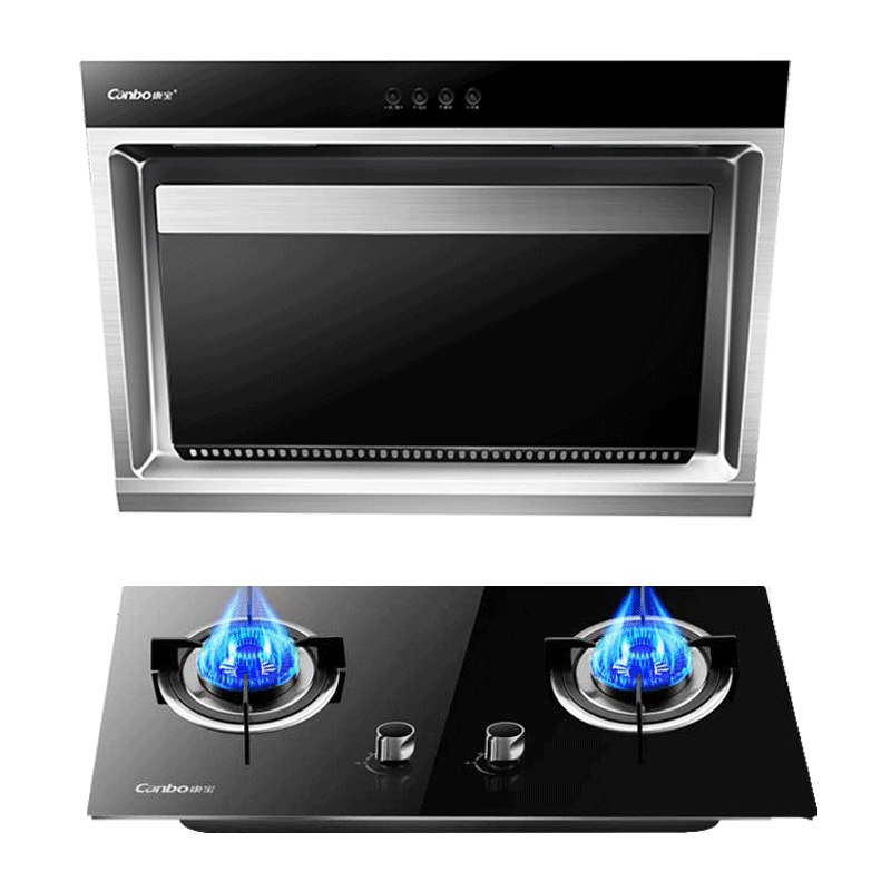 康宝(canbo) BE18 +2QL360B(天然气) 抽油烟机 侧吸欧式燃气灶具套餐 烟灶套装