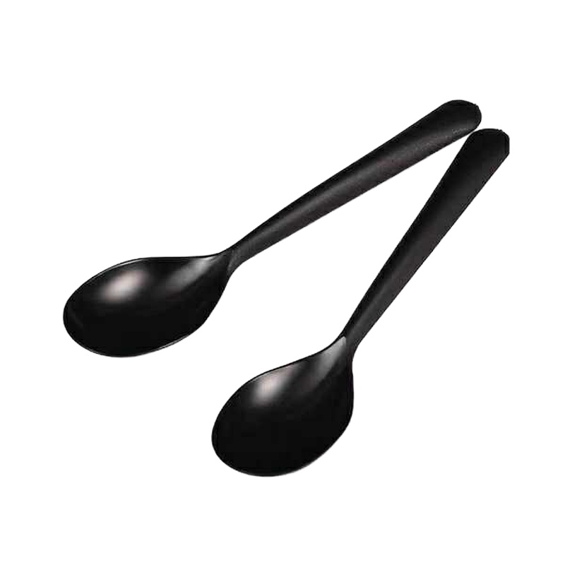 企购优品一次性勺子塑料外卖打包勺水果捞冰粉甜品勺 500个/组（黑白两色）请备注颜色
