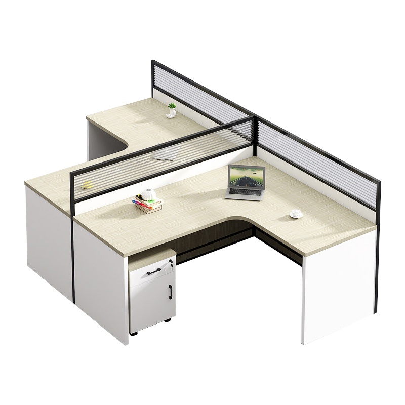 汉诺鑫威办公桌办公室职员桌2/4/6人办公家具屏风隔断电脑办公桌椅组合[工厂现做 7天内发货]
