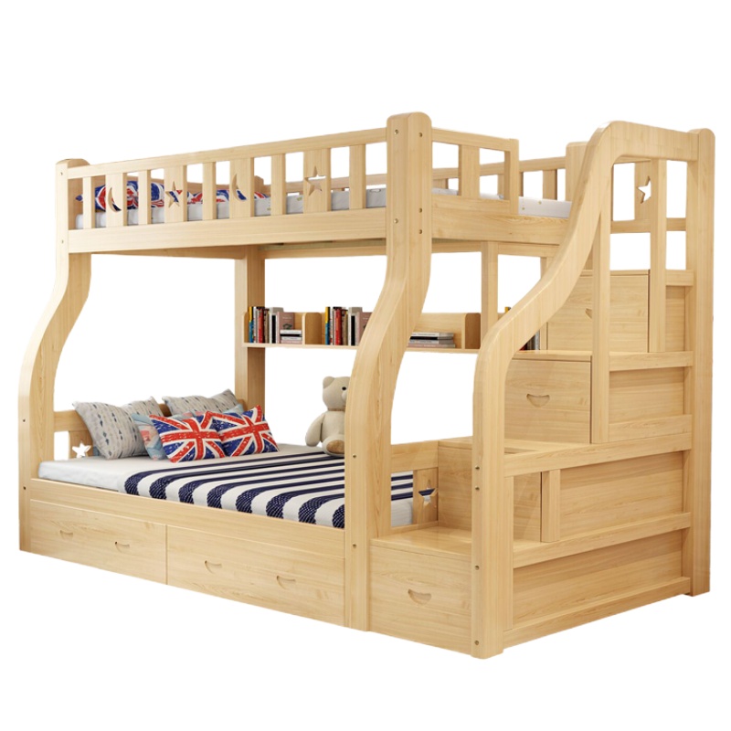 鑫环境 实木高低床双层床高低实木床成人上下铺木床松木上下床