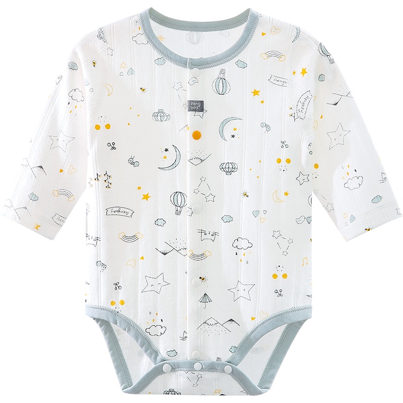 Aengbay婴儿包屁衣新生儿纯棉连体衣男宝宝三角哈衣满月装女