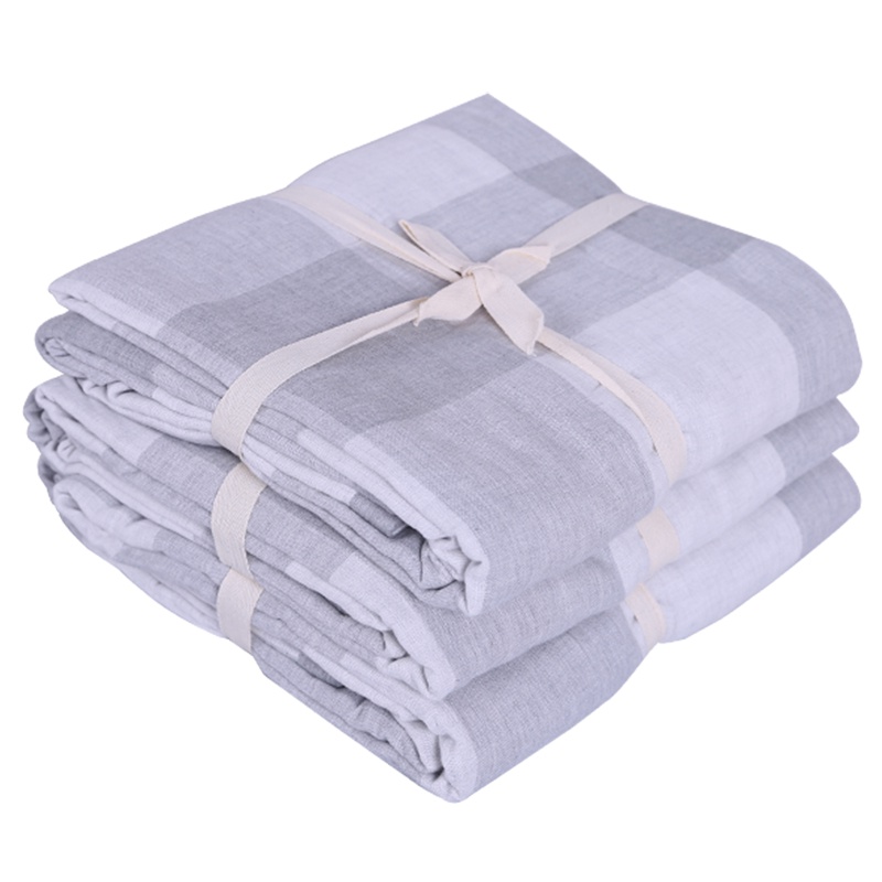 苏宁极物 提花盖毯条纹/格子 毛巾毯