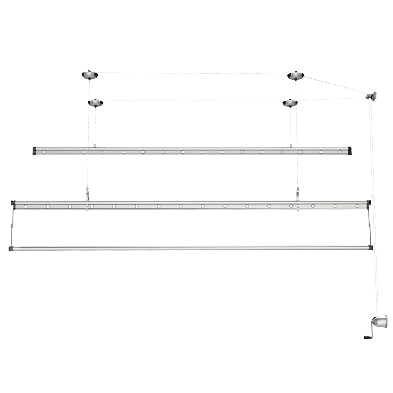 好太太（Hotata） GW-6680C手摇晾衣架 升降晒衣杆手摇三杆阳台家用