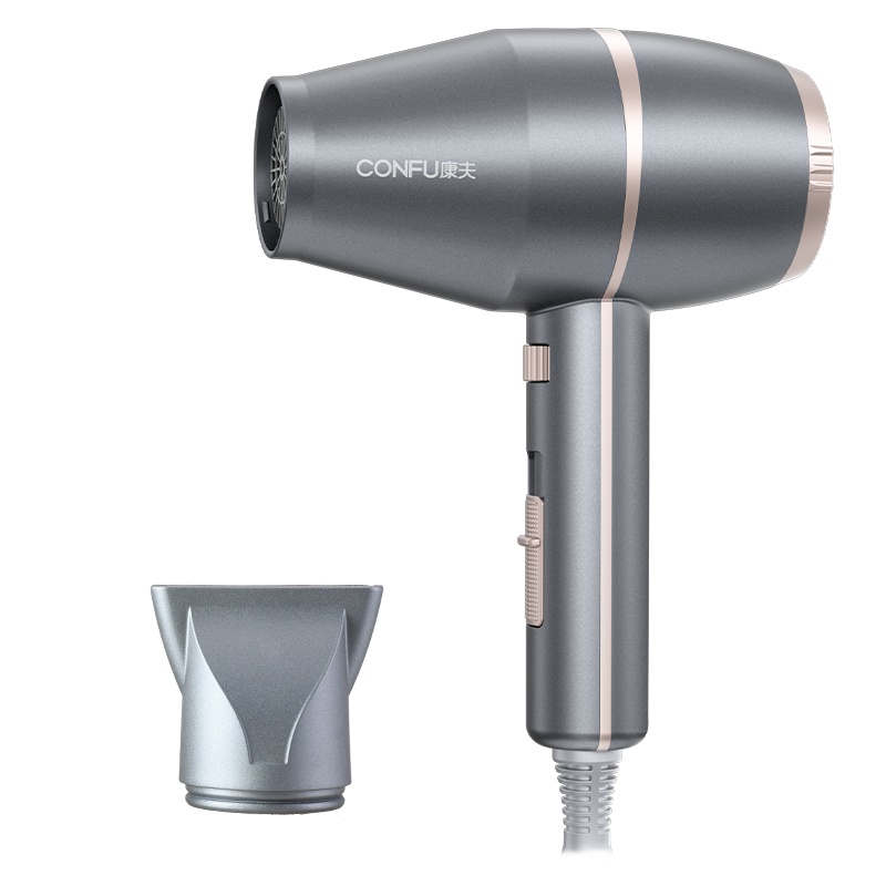 康夫(CONFU)电吹风机 家用理发店专用 大功率负离子恒温护发速干无极风速调节吹风筒KF-5920星空灰