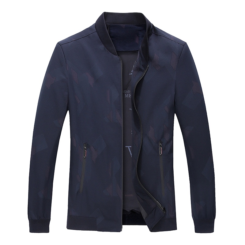 恒源祥男士夹克2020秋新款棒球领男士夹克休闲上衣中青年潮流外套