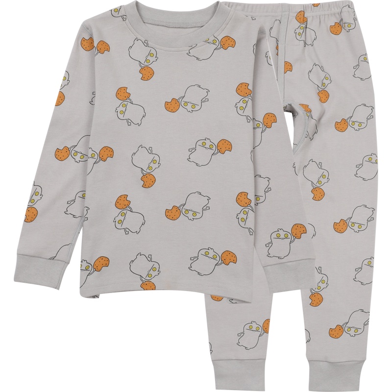 小红豆儿童内衣套装男童精梳棉柔软舒适纯棉秋衣秋裤套装儿童低圆秋衣秋裤套装