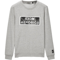 2019秋季男士圆领胶印字母装饰青春日常休闲卫衣