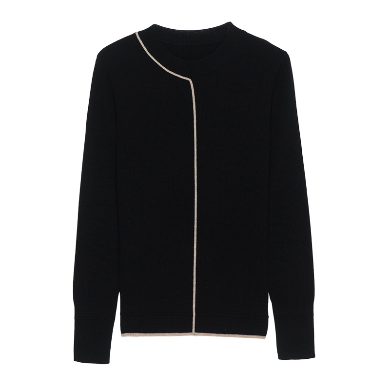 恒源祥女士羊毛衫秋冬款气质圆领针织衫套头打底上衣毛衣女