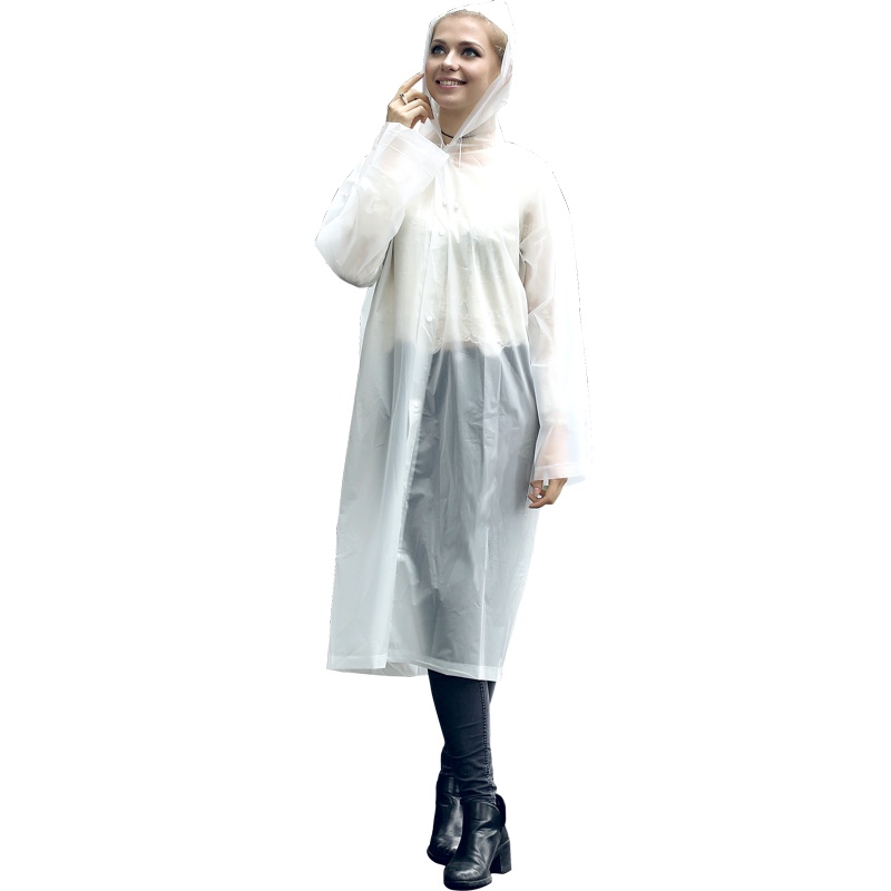 加厚耐用男女均码雨衣外套旅游登山徒步透明户外通用便携式非一次性雨披白色款