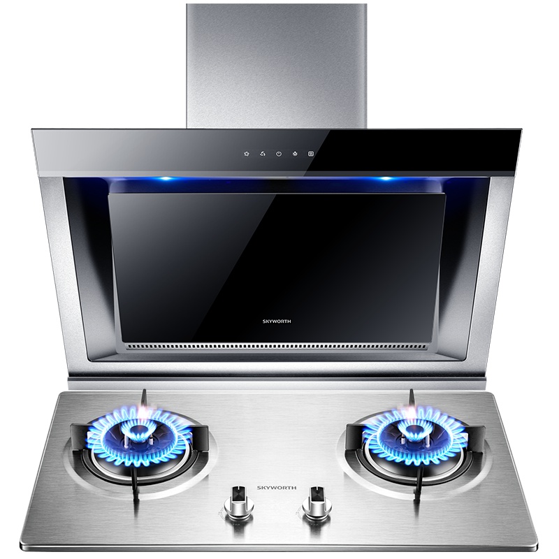 创维(Y3A+Z2A天然气)侧吸式抽油烟机燃气灶套装 自动清洗吸油烟机不锈钢燃气灶套餐