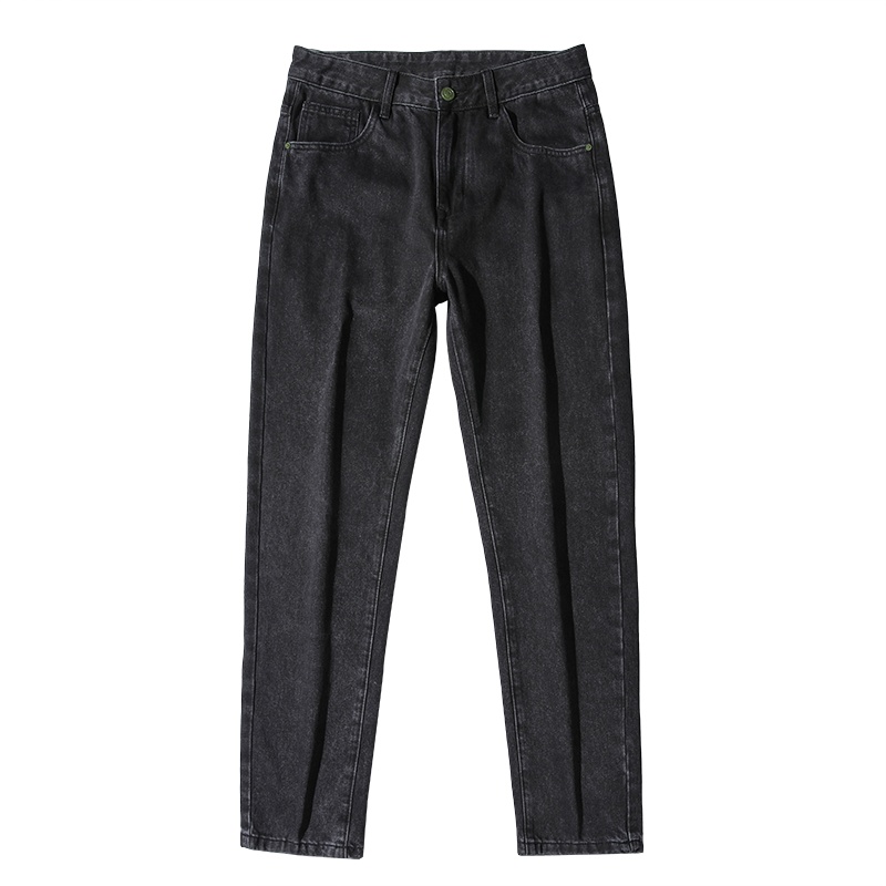 金盾(KIN DON)秋冬新款牛仔裤男松紧腰直筒宽松长裤子男士弹力冬天厚款哈伦裤男