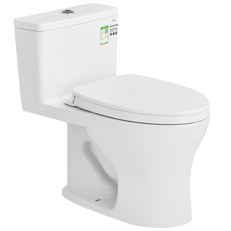 TOTO卫浴 超漩冲落式家用马桶无棱内壁连体节水智洁釉面坐便器CW817EB(04-A)