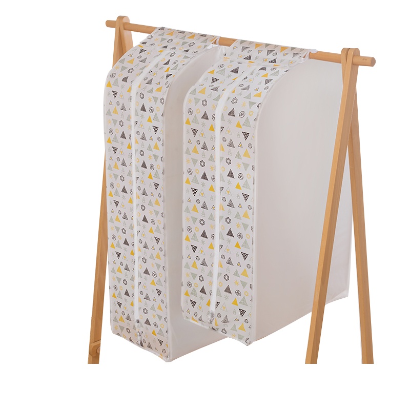 壹志加厚立体衣服防尘罩呢大衣西服罩防灰尘衣服罩遮灰衣柜收纳袋长方形加宽透明耐用可水洗大号挂衣袋居家用布艺防霉防潮加宽长款