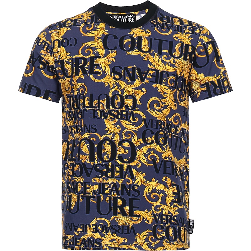 VERSACE JEANS COUTURE 范思哲 男士 棉质圆领短袖T恤 B3GVA7SA S0630