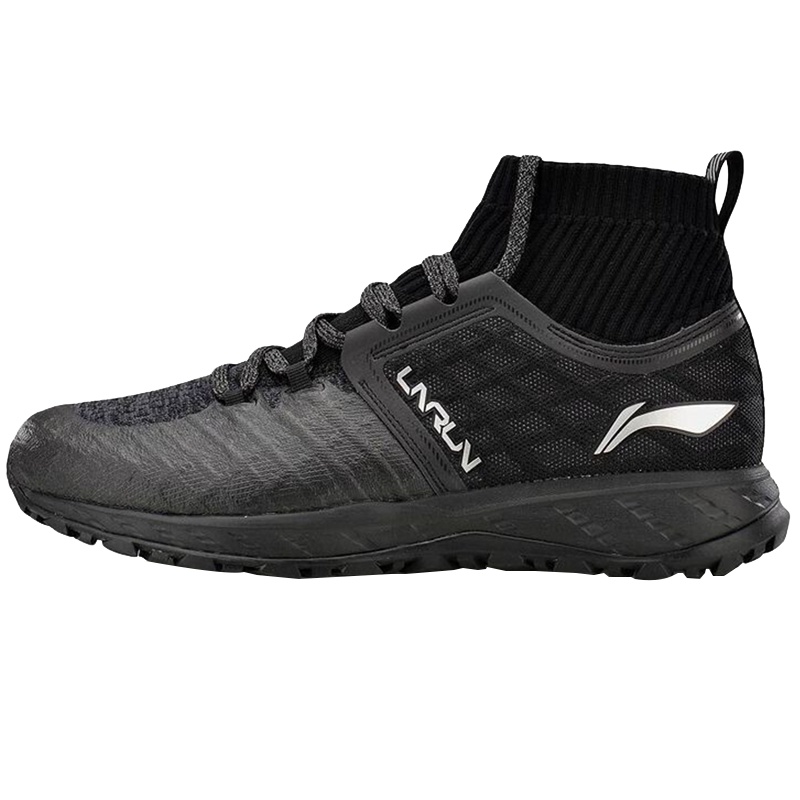 李宁云减震防泼水袜子鞋中帮减震跑鞋