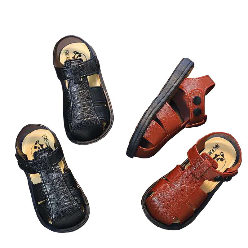 夏季新款男童凉鞋1-6岁小男孩软底包头防滑宝宝小孩学步凉拖鞋子