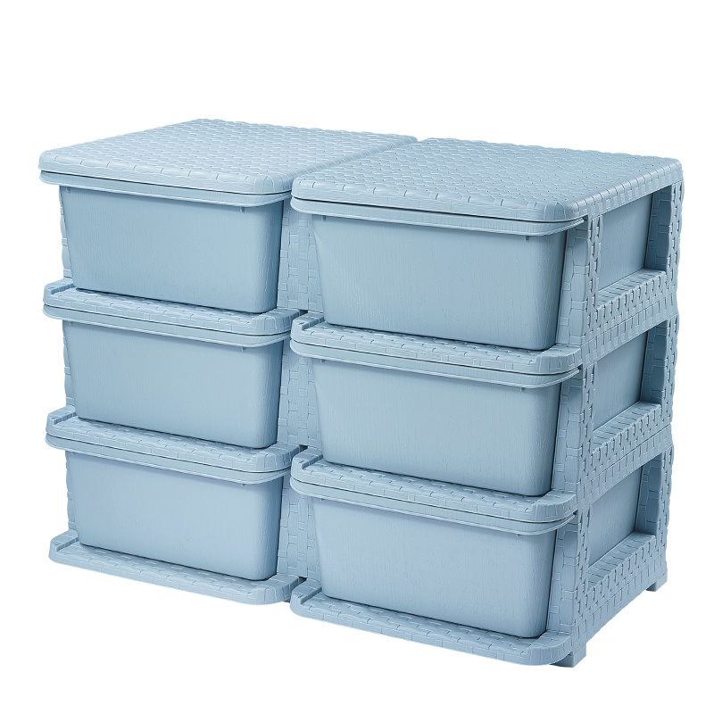 babycare宝宝玩具收纳柜儿童衣物收纳箱抽屉式多层储物柜子整理箱静谧蓝8992