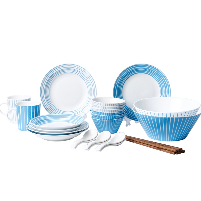 富昱景 碗碟餐具套装6人食北欧Ins风碗碟碗盘子餐具家用个性创意简约陶瓷碗筷