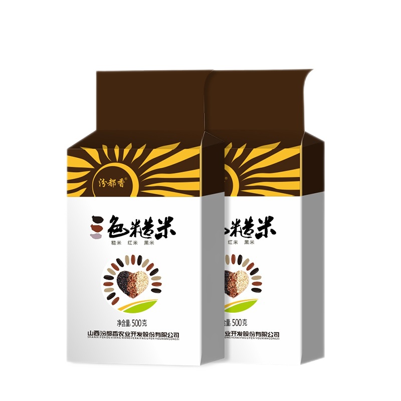 [汾都香]三色糙米健康粗粮三色米杂粮真空包装500g装*2袋