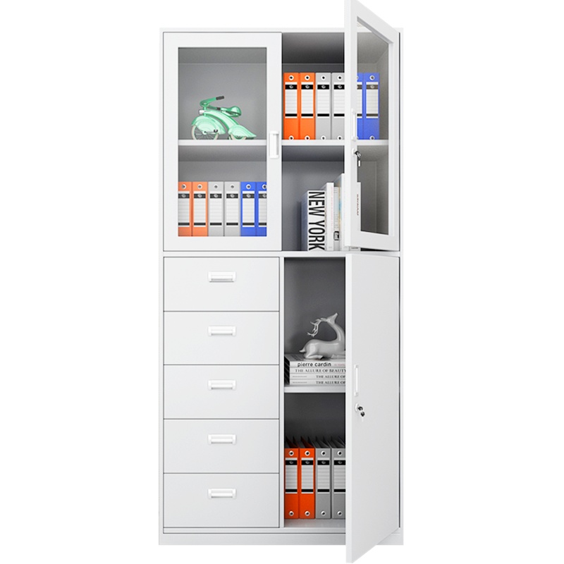 苏美特文件柜办公柜钢制铁皮柜资料柜档案柜储物柜偏五斗