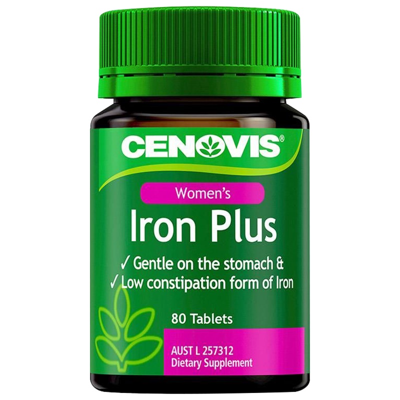 Cenovis铁片铁营养片80粒/瓶装 澳洲进口补充矿物质 孕妇女性成人铁红润脸色