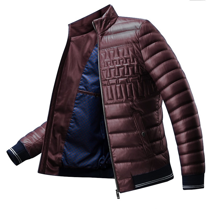 雅鹿男装羽绒服男新品时尚简约男款纯色立领轻薄短款男士羽绒服C67EDYB4N101