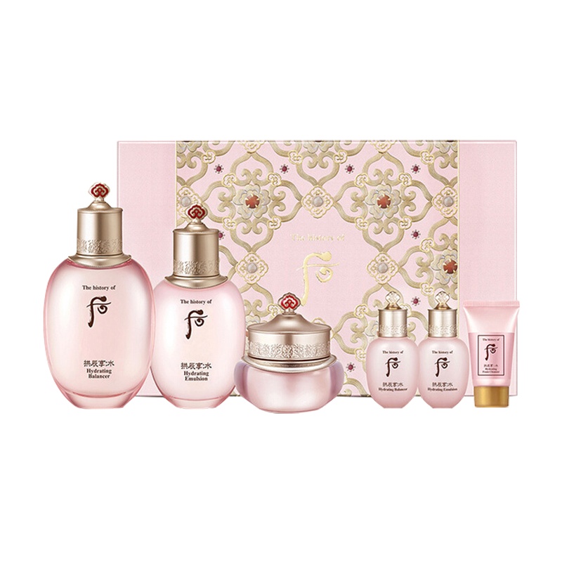 WHOO后 拱辰享水妍水乳面霜套装套盒六件套装礼盒 控油平衡保湿补水