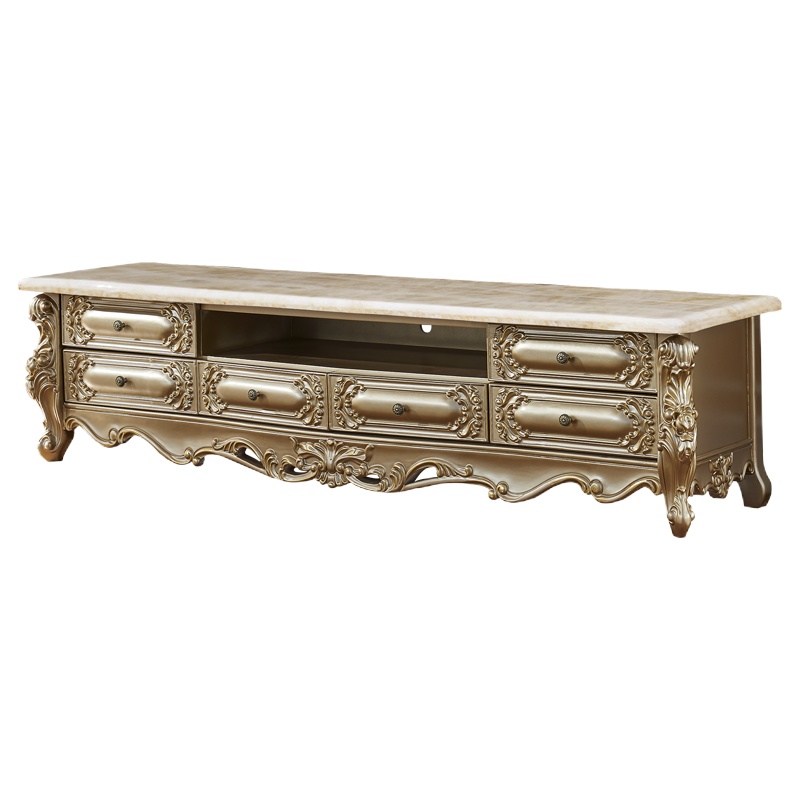 mikuo欧式电视柜法式全实木客厅家具矮地柜视听柜欧式轻奢大户型2.4米