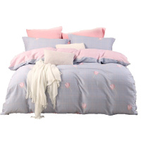 百丽丝家纺 水星出品 全棉斜纹印花四件套 柏林之夜 漫语花园1.5/1.8m床通用