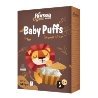 禾泱泱(Rivsea)有机泡芙条糙米味20克 盒装米饼婴幼儿饼干6个月以上(保质期到2021年06月02日)