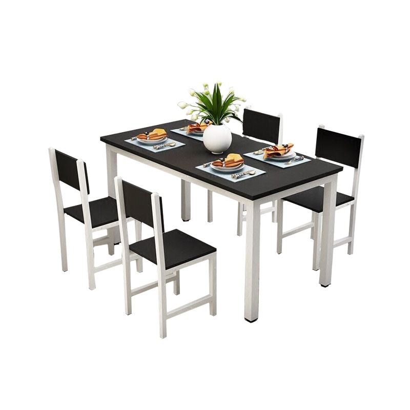 匡大 餐桌 简约现代家用餐厅桌椅1.2米餐桌椅一桌四椅原木色