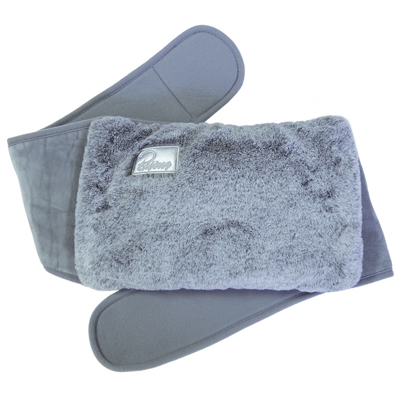 北极绒(Bejirog)暖手宝 热水袋 暖宝宝 毛绒外套充电款水电分离可当靠枕送礼品礼物 灰色腰带款