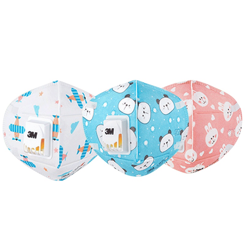 3M口罩9561V 儿童口罩 3只装 防尘防PM2.5防尘防晒防雾霾透气易呼吸