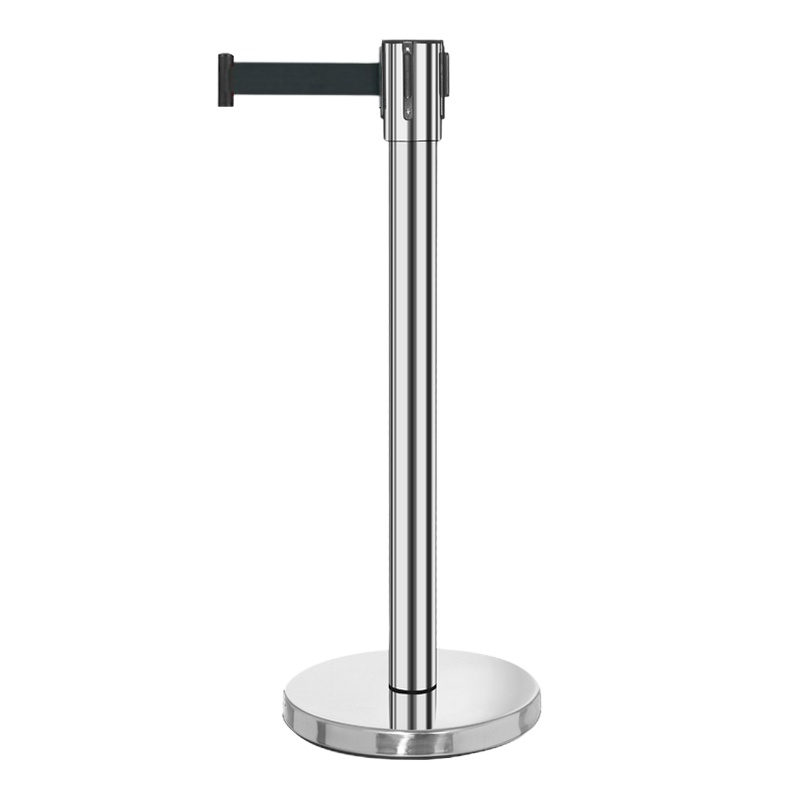 伸缩带隔离栏5米 直径320*杆63*高890 201不锈钢钢管、平盘 尼龙织带