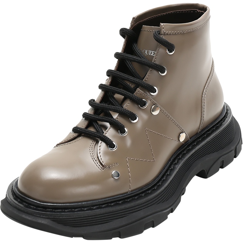 ALEXANDER MCQUEEN 亚历山大·麦昆 女士 皮革系带靴子短靴 595469 WHZ81