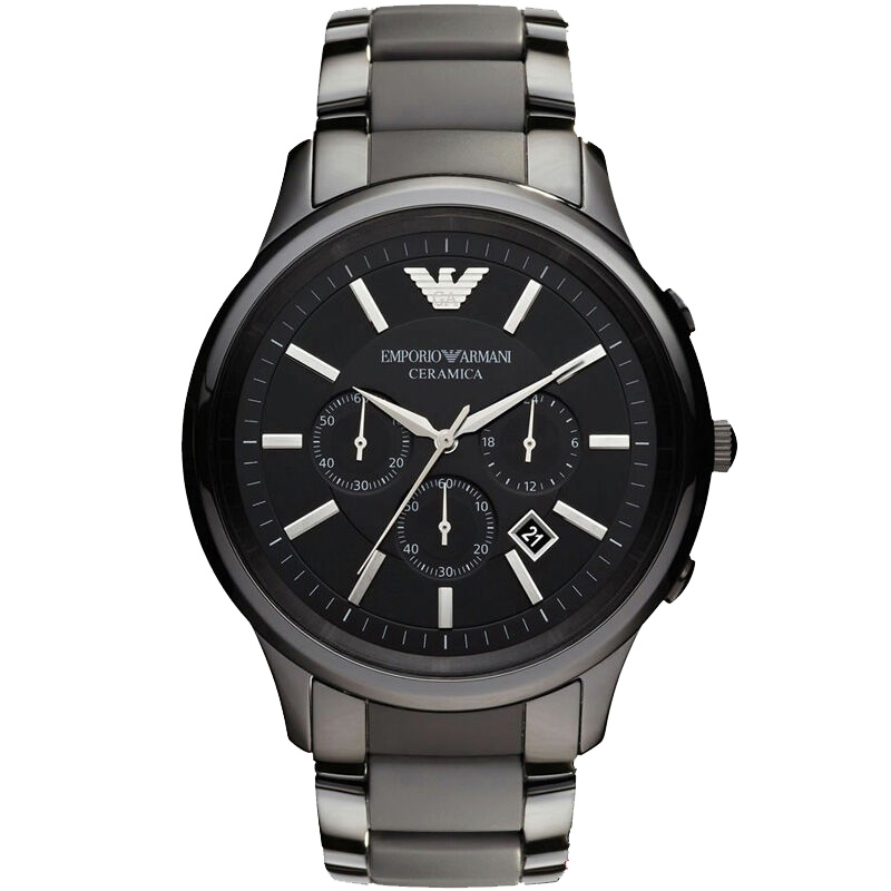 阿玛尼ARMANI手表 欧美品牌 经典商务石英表休闲陶瓷带男士石英表 AR1452
