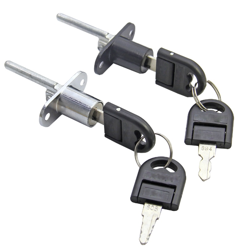 办公桌抽屉锁 三联锁 通用型板式木头家具锁 正面三连锁一锁三联动锁