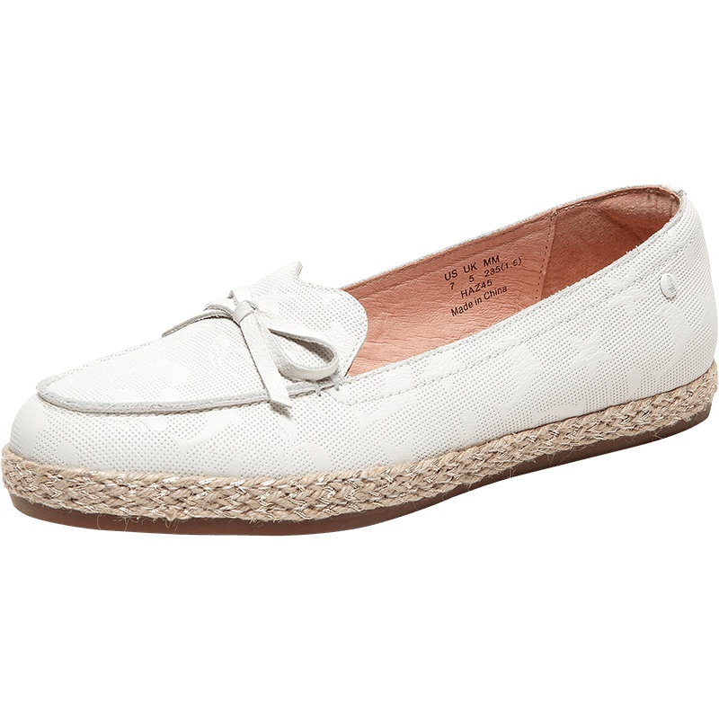 Hush Puppies/暇步士2020春新款韩版蝴蝶结牛皮革女单鞋HAZ45AM0