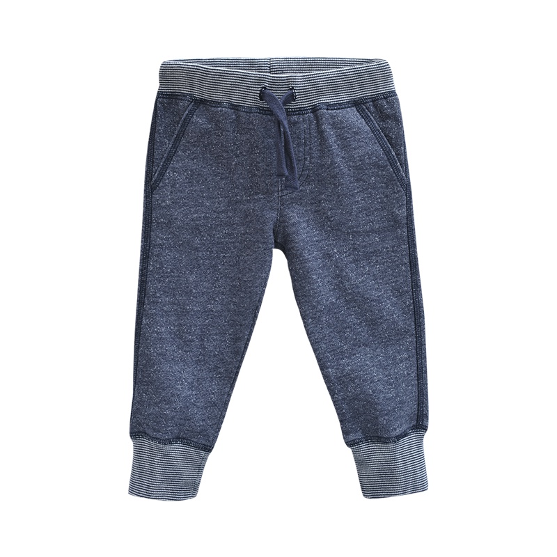 【专柜同款】hello mika 米卡 0-5岁牛仔色儿童卫裤宝宝裤子婴儿裤子春秋外出裤子