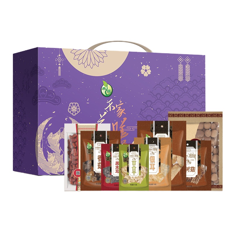 禾煜-禾家美膳1551g(珍珠枣 桂圆 黑木耳 银耳 百合干 猴头菇 香菇 茶树菇)