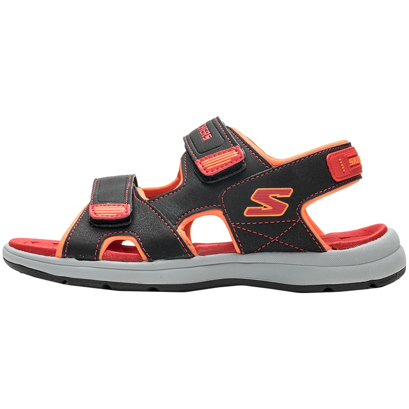 【自营】斯凯奇男大童凉鞋时尚透气低帮魔术贴休闲运动鞋97125L