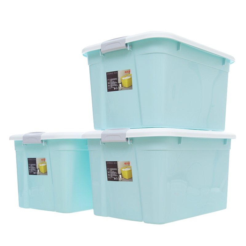 禧天龙加厚特大号收纳箱塑料衣服储物盒换季箱子家用整理箱三个装