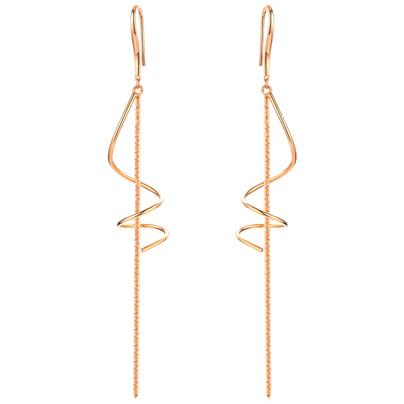 佰色传情纯银耳坠女韩国气质大耳环欧美夸张个性耳钉长款流苏耳饰