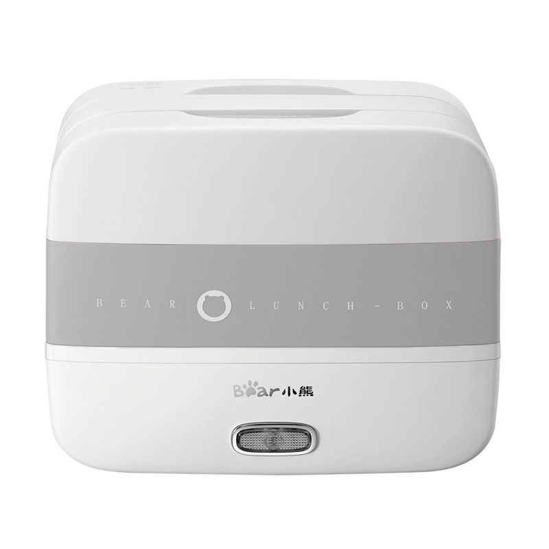 小熊(Bear)电热饭盒 DFH-B17H1灰色 双层大容量保温饭盒可插电加热上班族学生带饭神器可热饭蒸饭苏宁自营