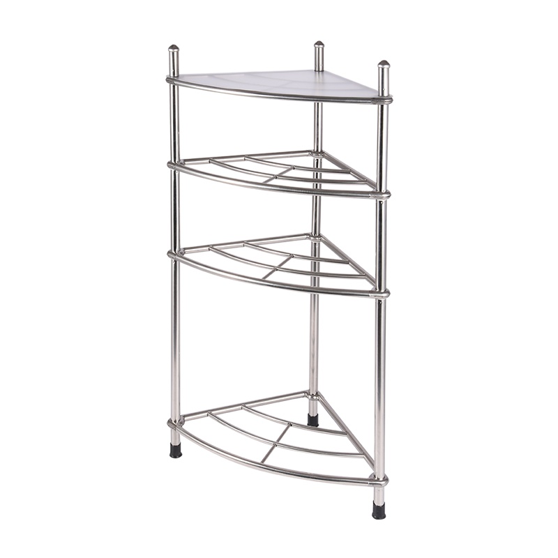 欧润哲 置物架 不锈钢四层浴盆收纳架浴室置物架 厨房蔬菜整理架锅架子储物架