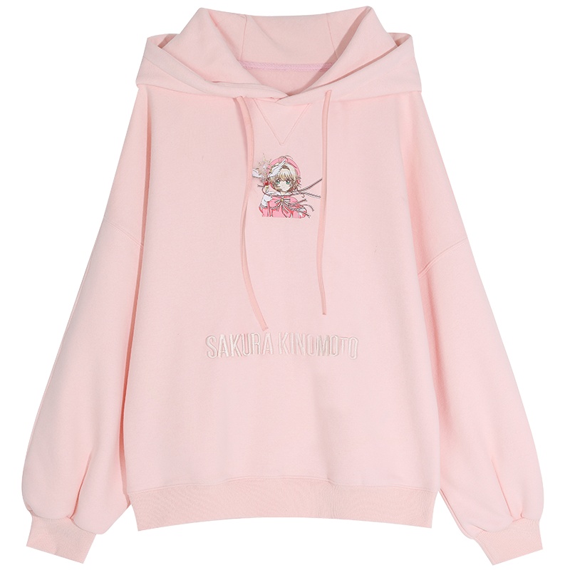 【小樱联名】妖精的口袋刺绣宽松韩版卫衣2019秋冬季新款女上衣潮