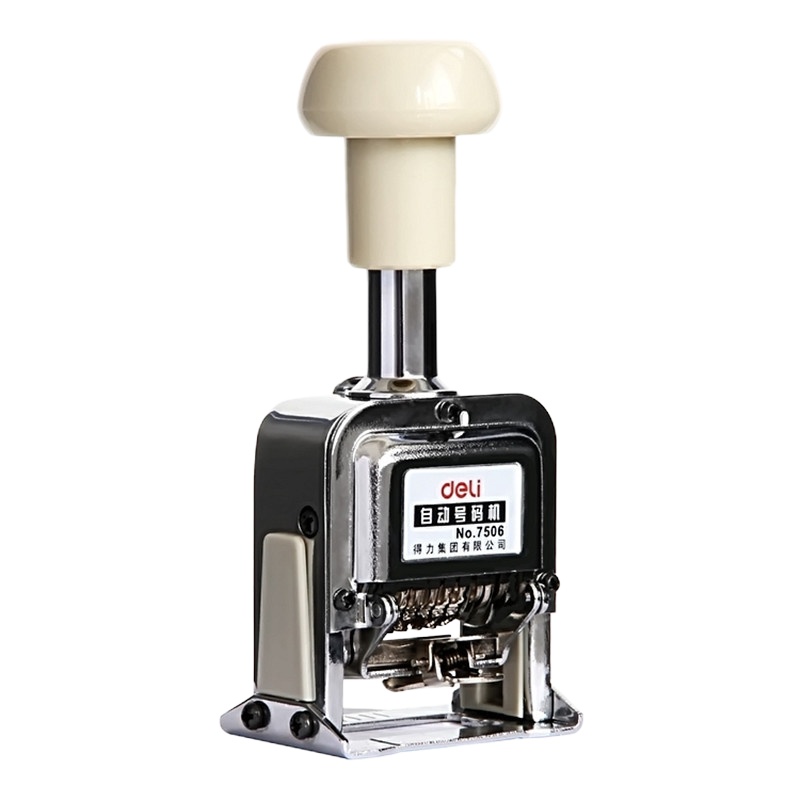 得力 7508六位自动号码机 6位 (单位:台) 白