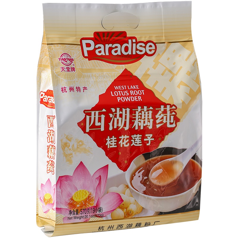 天堂牌桂花莲子西湖藕莼570g杭州特产西湖藕莼免煮即冲即食莲藕粉