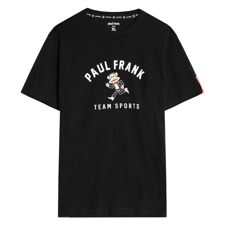 Paul Frank/大嘴猴2019夏季新款T恤男字母卡通印花韩版透气半袖潮