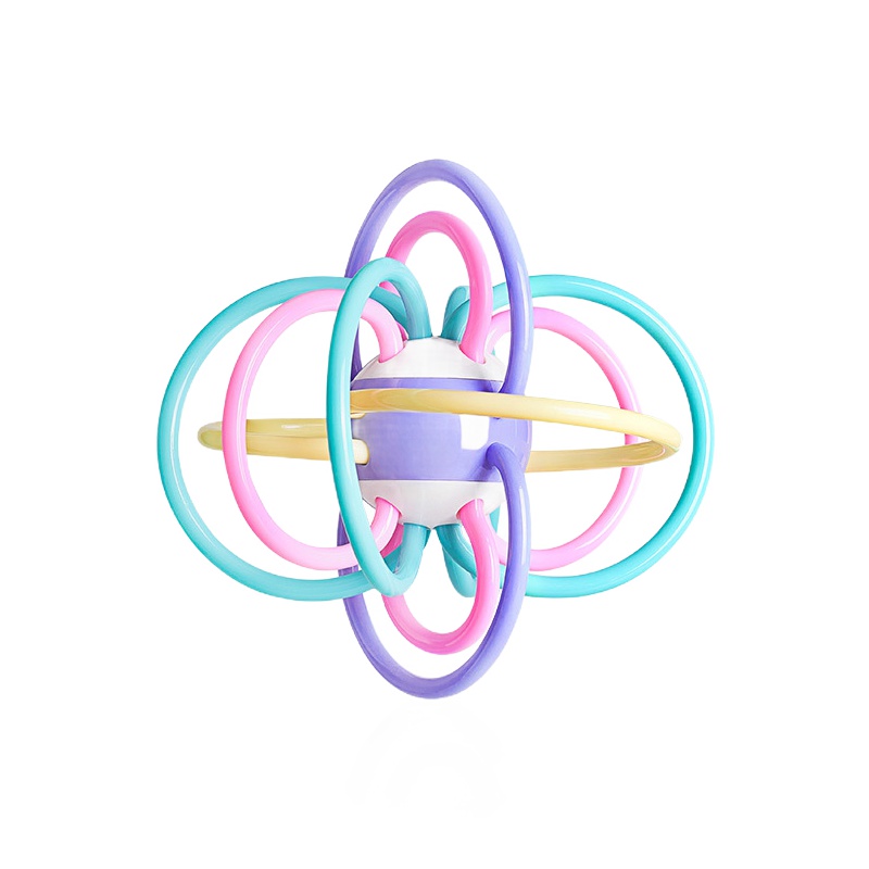 子初婴儿牙胶手抓球3-12个月宝宝磨牙咬咬胶手婴儿球曼哈顿手抓球